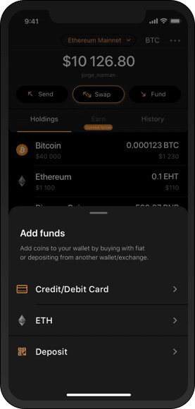 CoinStats wallet screen